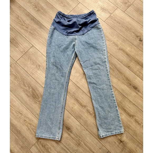 Vintage Motherhood Maternity Light‎ Wash Denim Jeans Size 6 - Picture 1 of 8